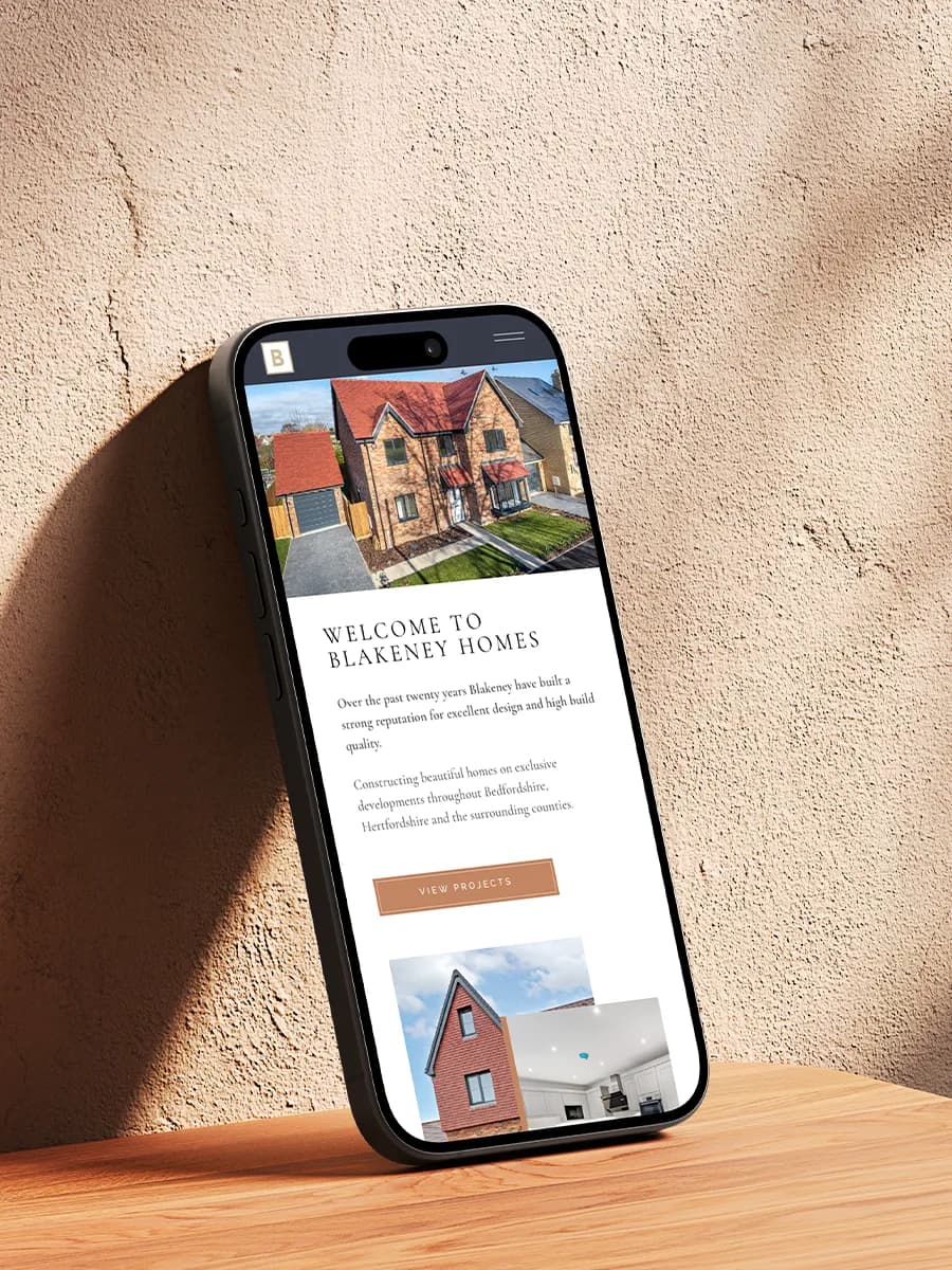 Home Developer Website Mockup