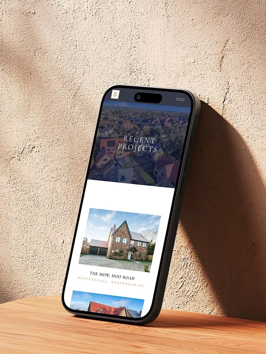 Home Developer Website Mockup