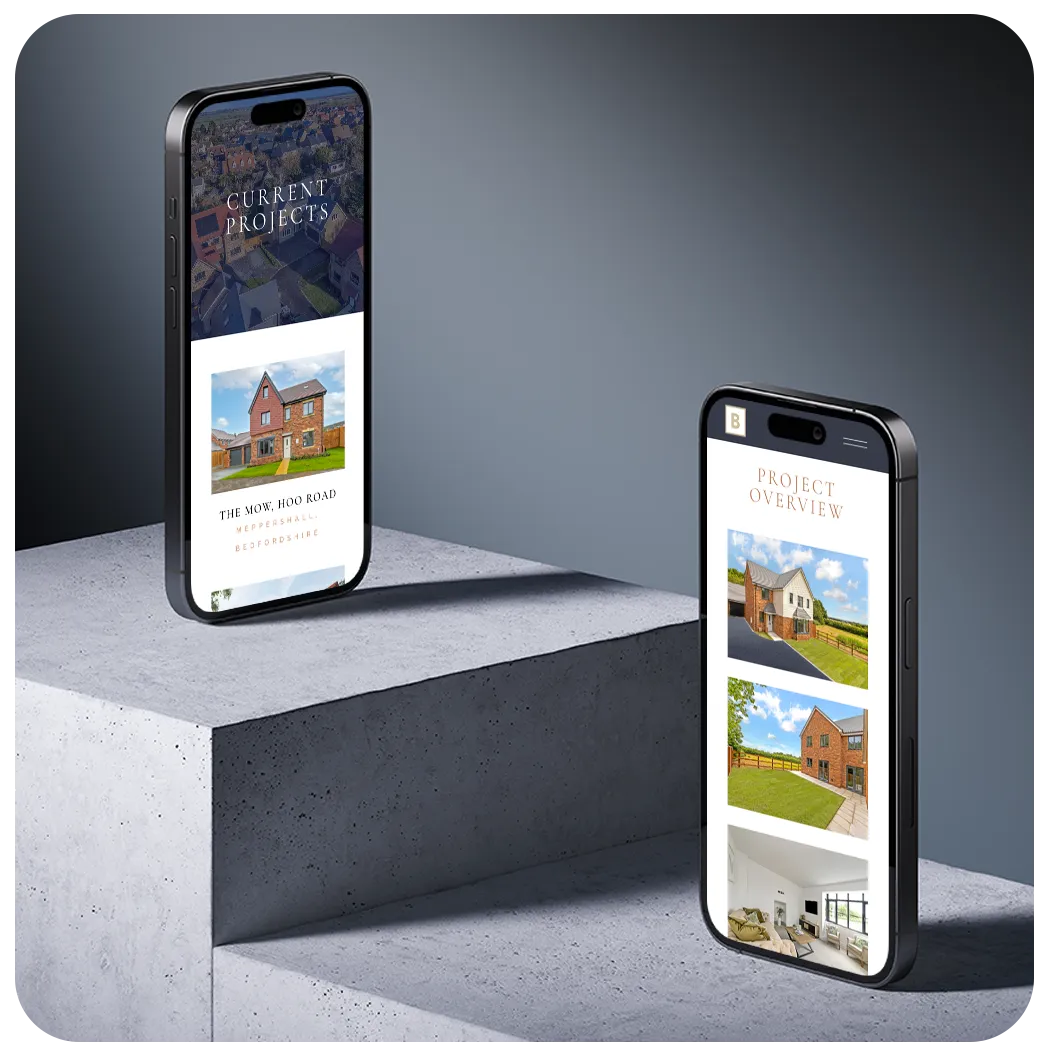 Blakeney Construction Website on Mobile