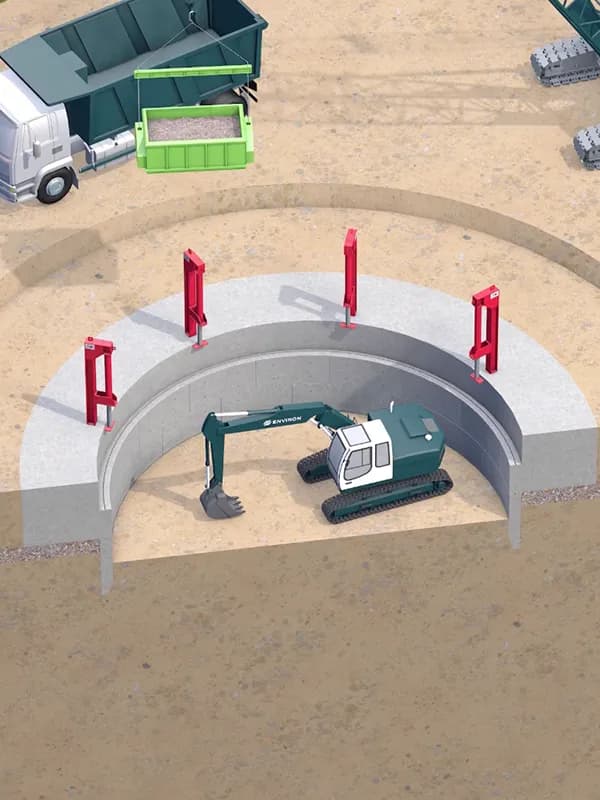 3D render of Construction Process