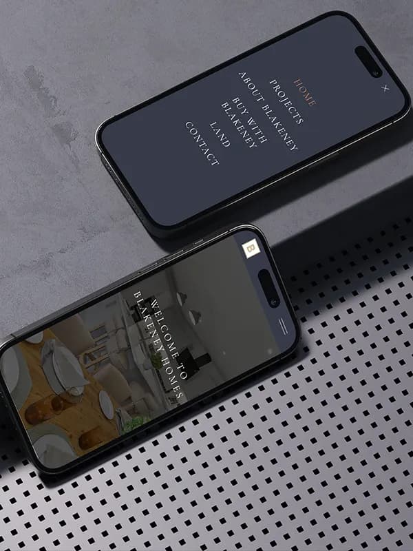 Home Builder Website on Mobile