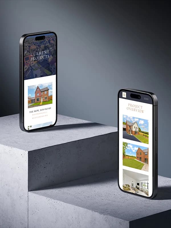 Home Builder Website on Mobile