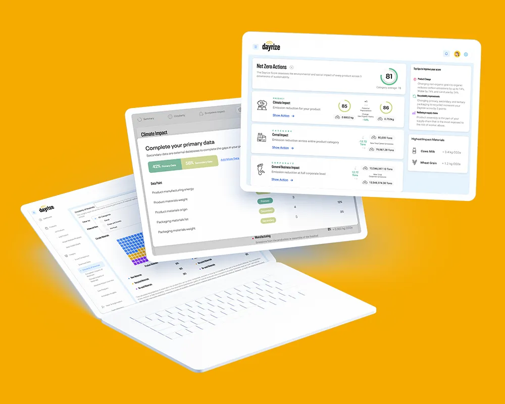 Climatetech website on device