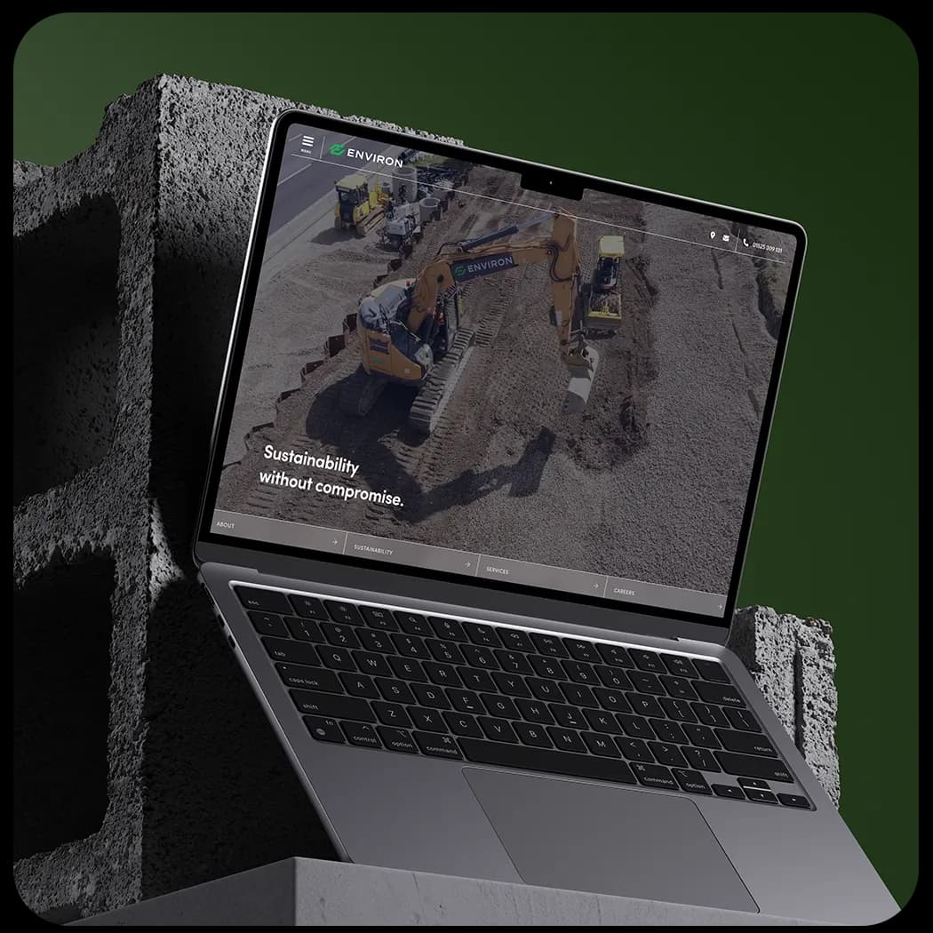 Environ Civils Website in Construction Setting