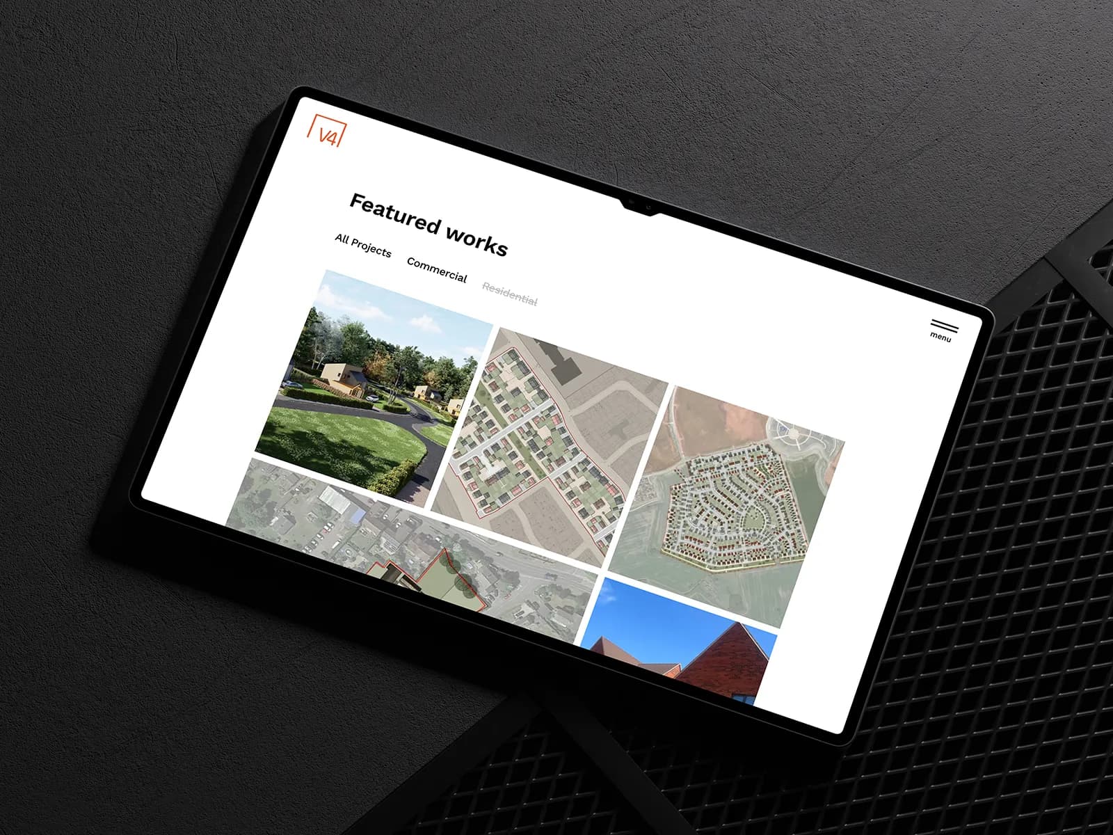V4 Architects Website Mockup