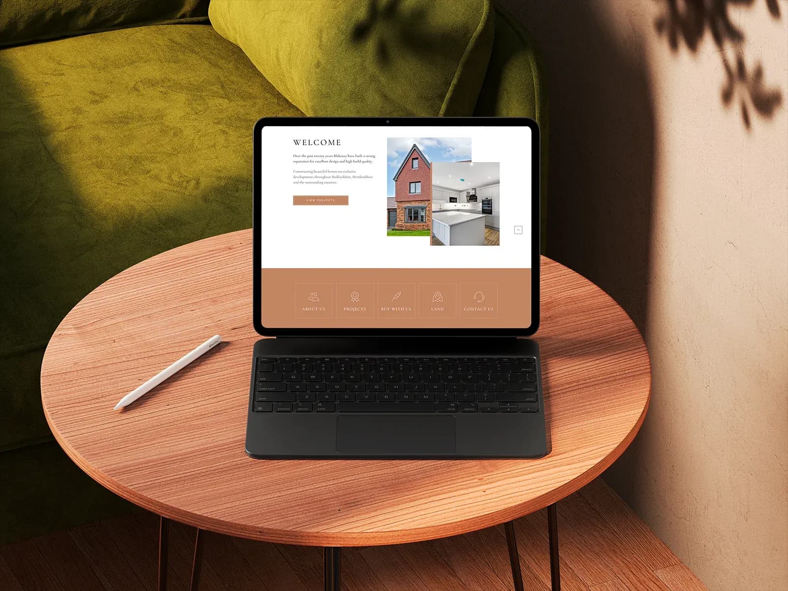 Home Developer Website Mockup