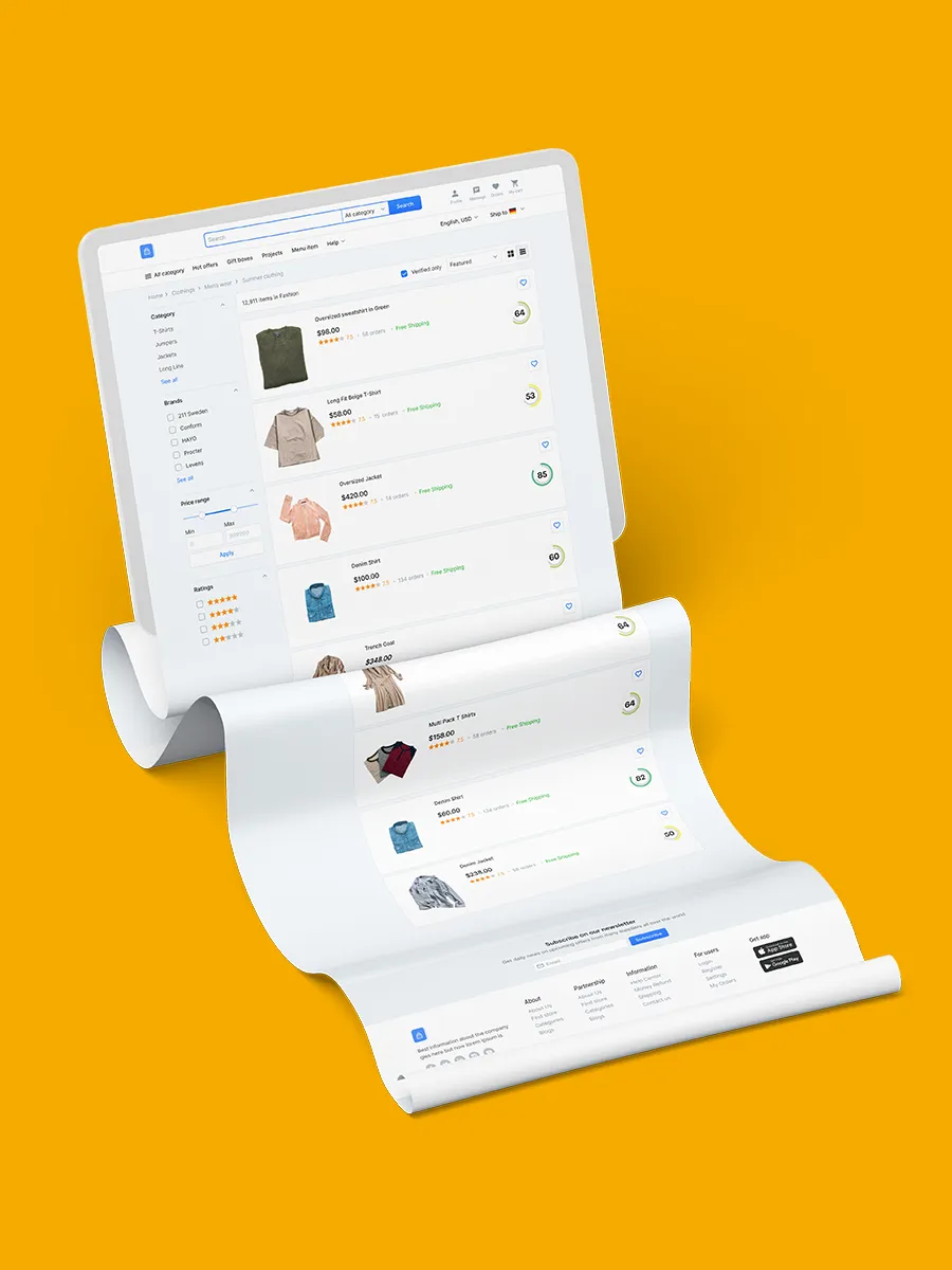 Climatetech website on device