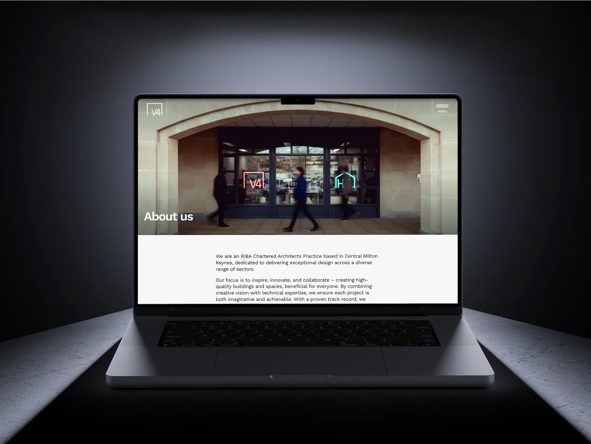 V4 Architects Website Mockup