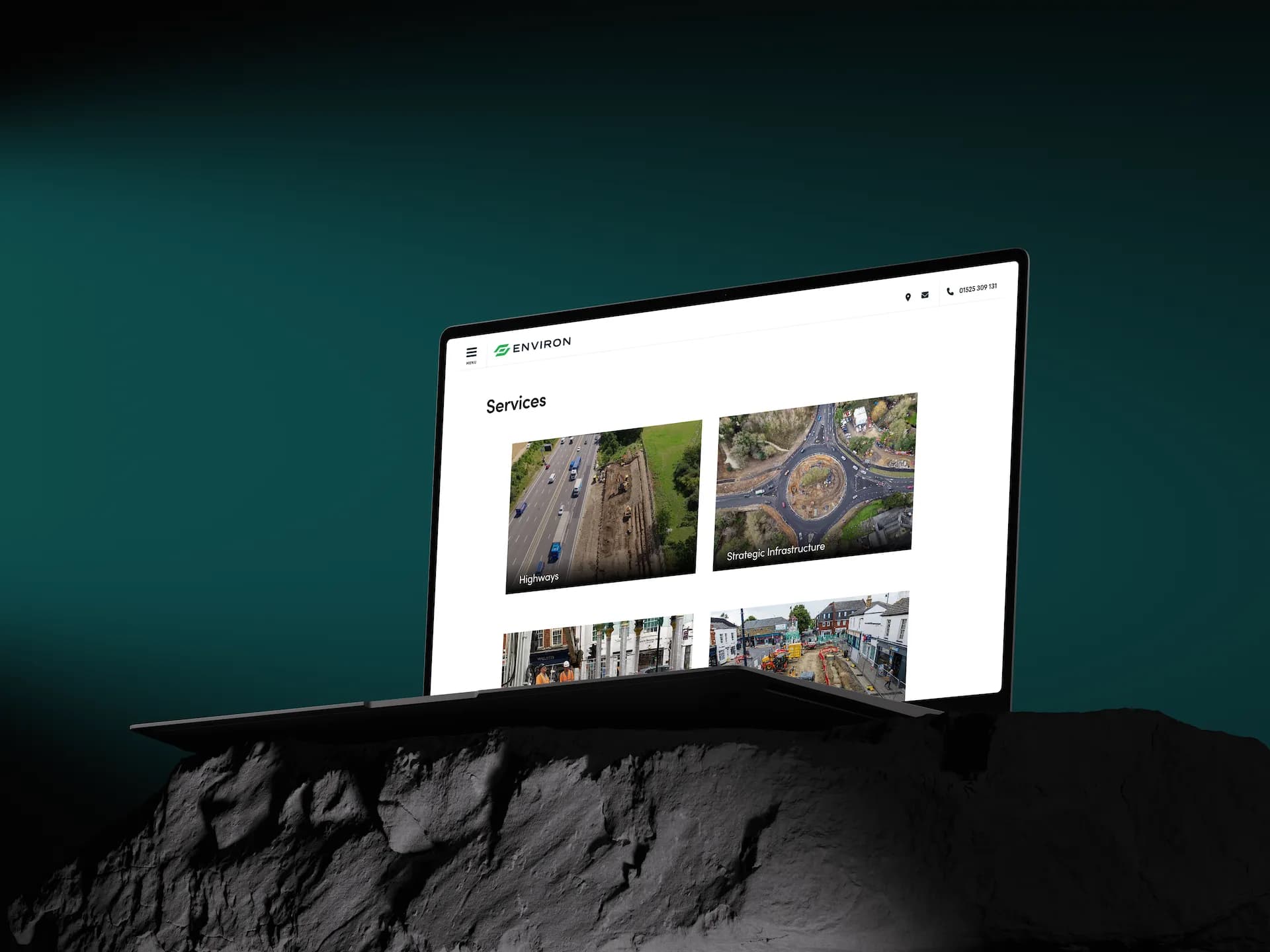 Environ Civils Website in Construction Setting