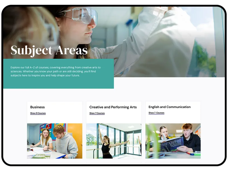 Hereford Website on an mobile device