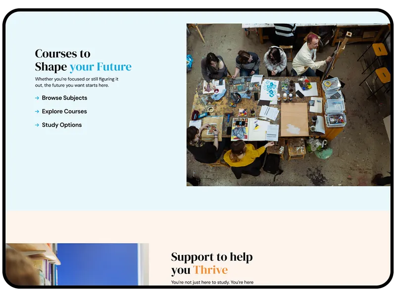 Hereford Website on an mobile device