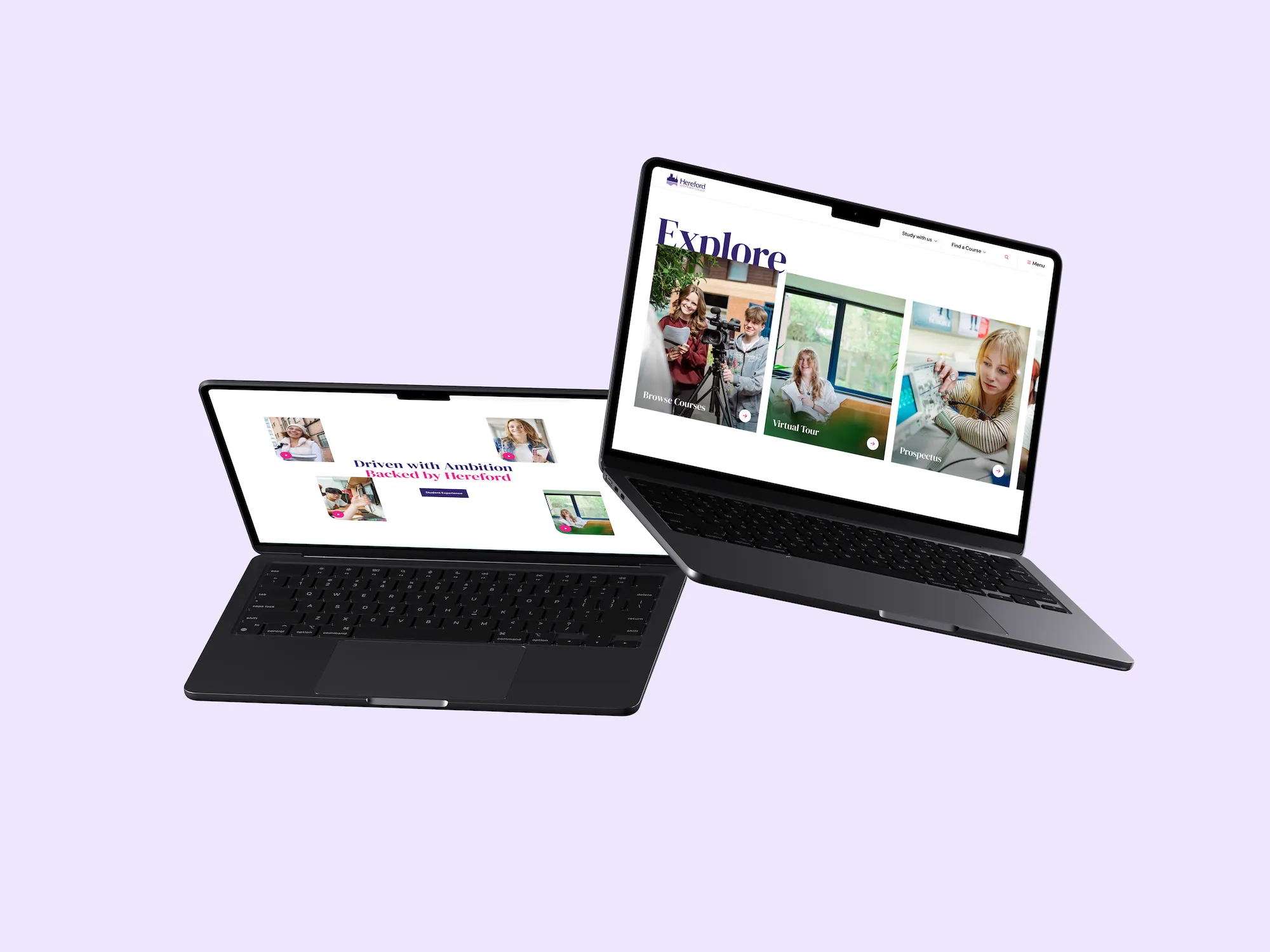 Hereford Website on an mobile device