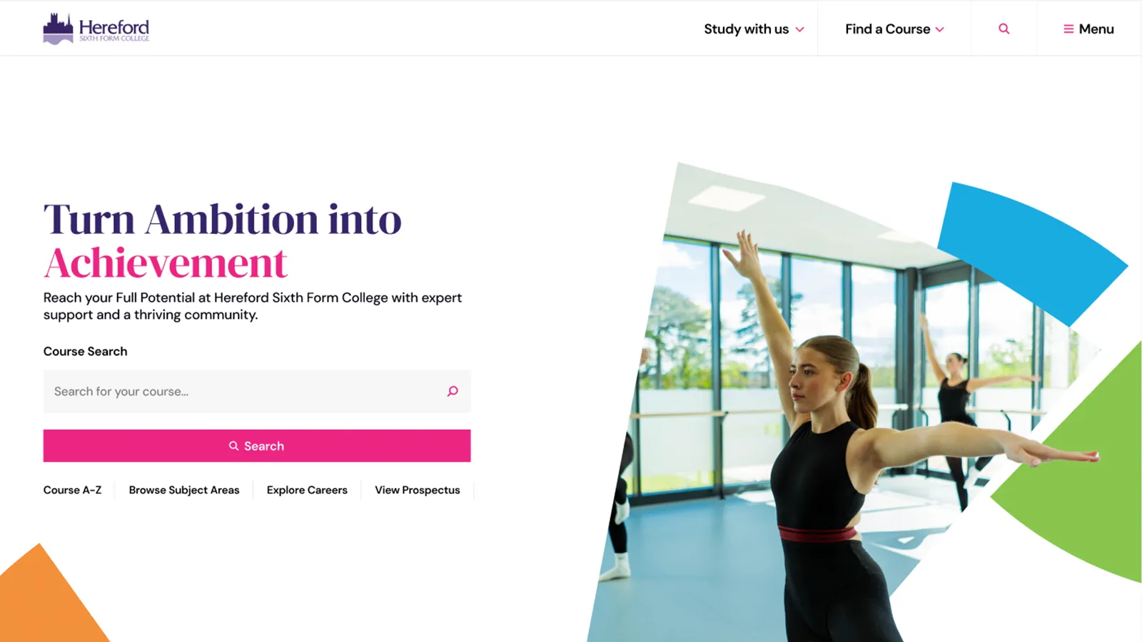 Hereford Website on an mobile device