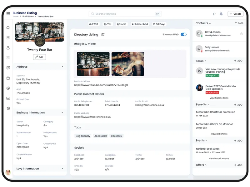Destination Marketing Website on Mobile Device