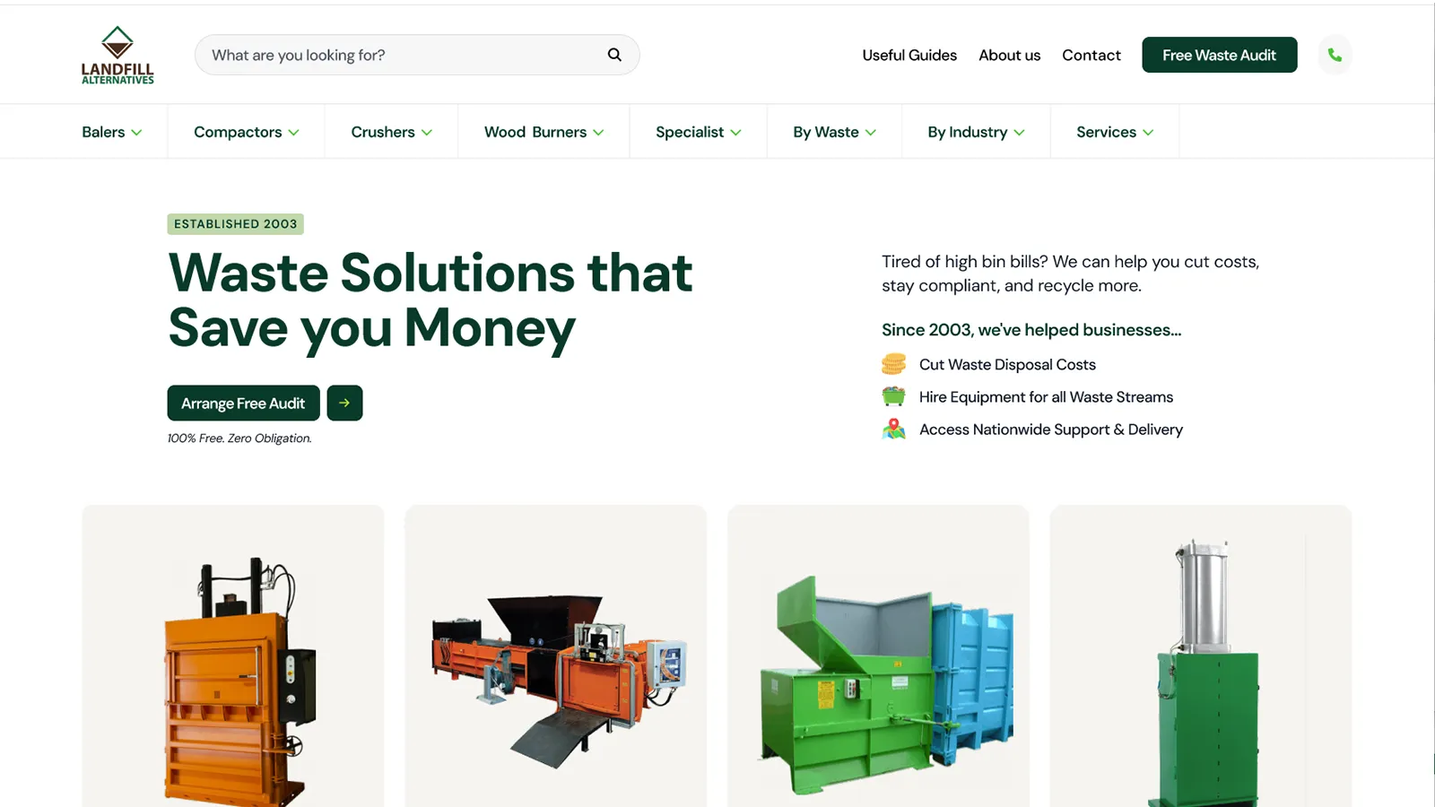 Waste Management Company Website on Website