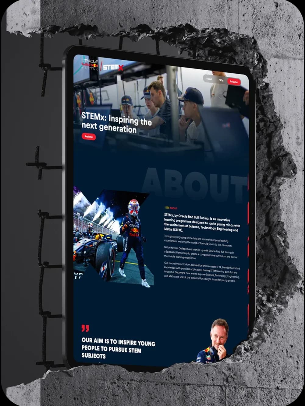 WordPress Website on Tablet