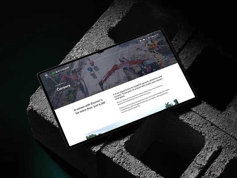 Construction Website Mockup