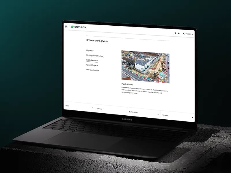 Construction Website Mockup