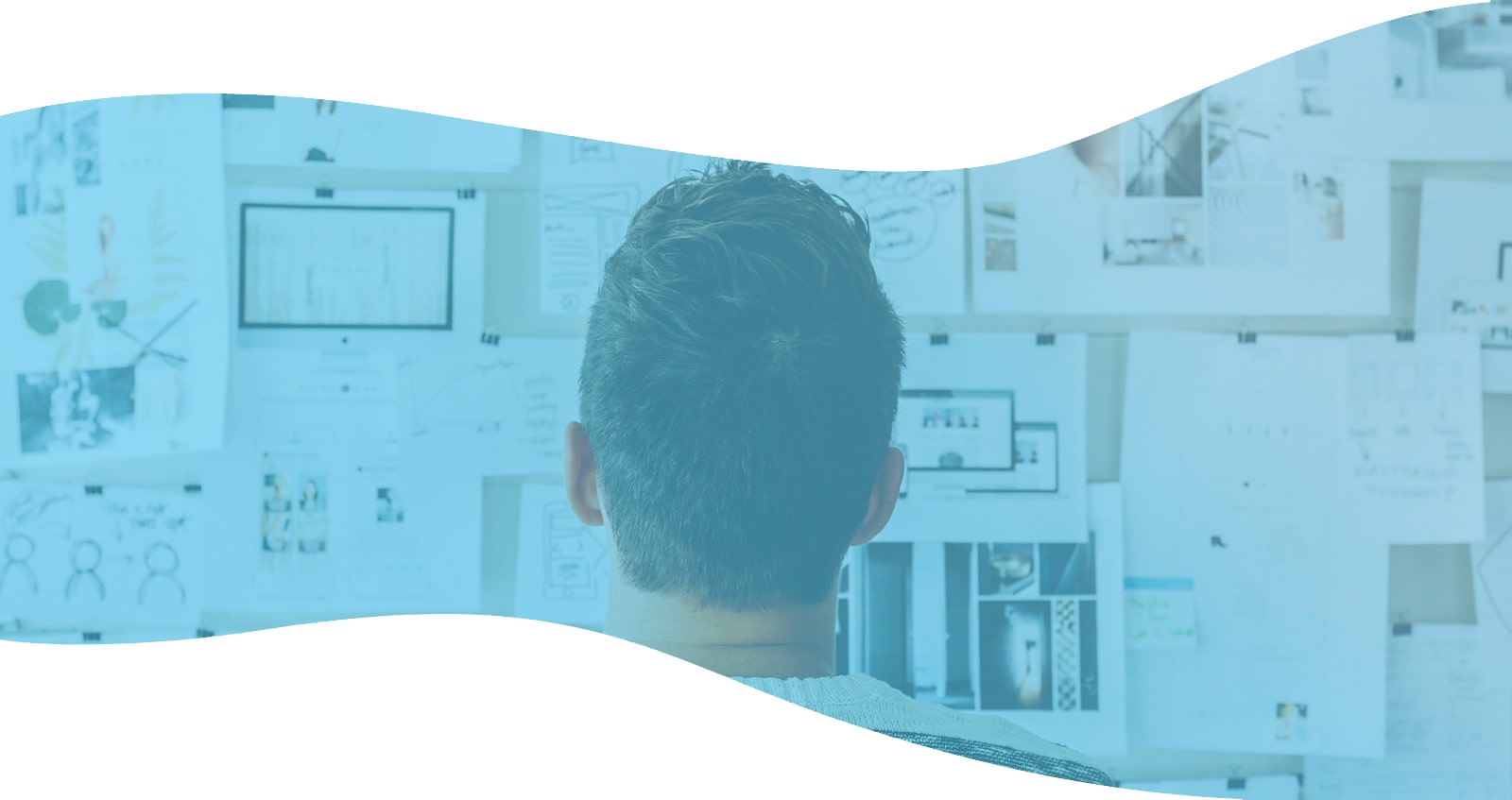 Male planning digital marketing